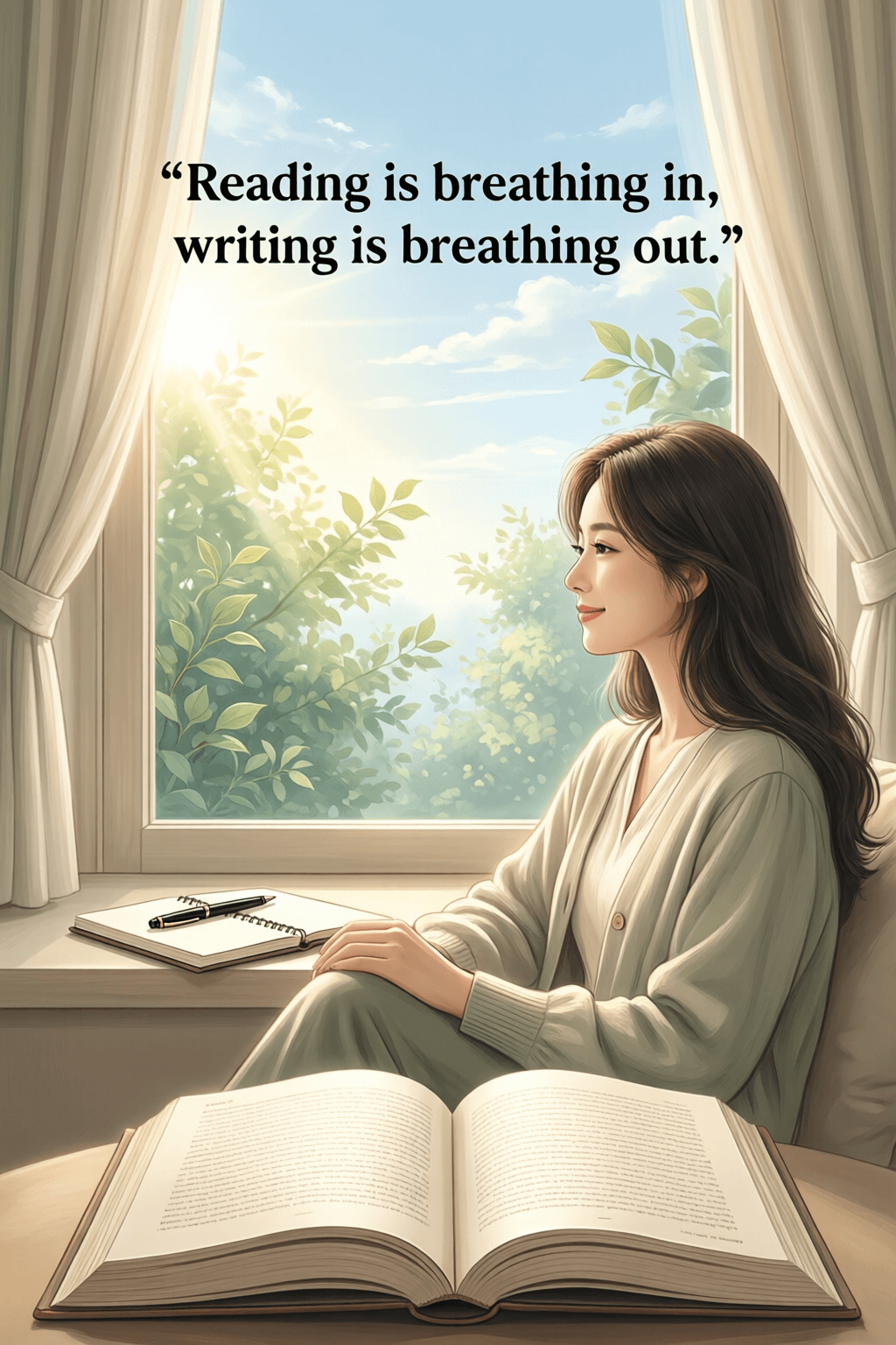 Leer y escribir: el ritmo vital del pensamiento Leer es inhalar; escribir es exhalar. — Pam Allyn