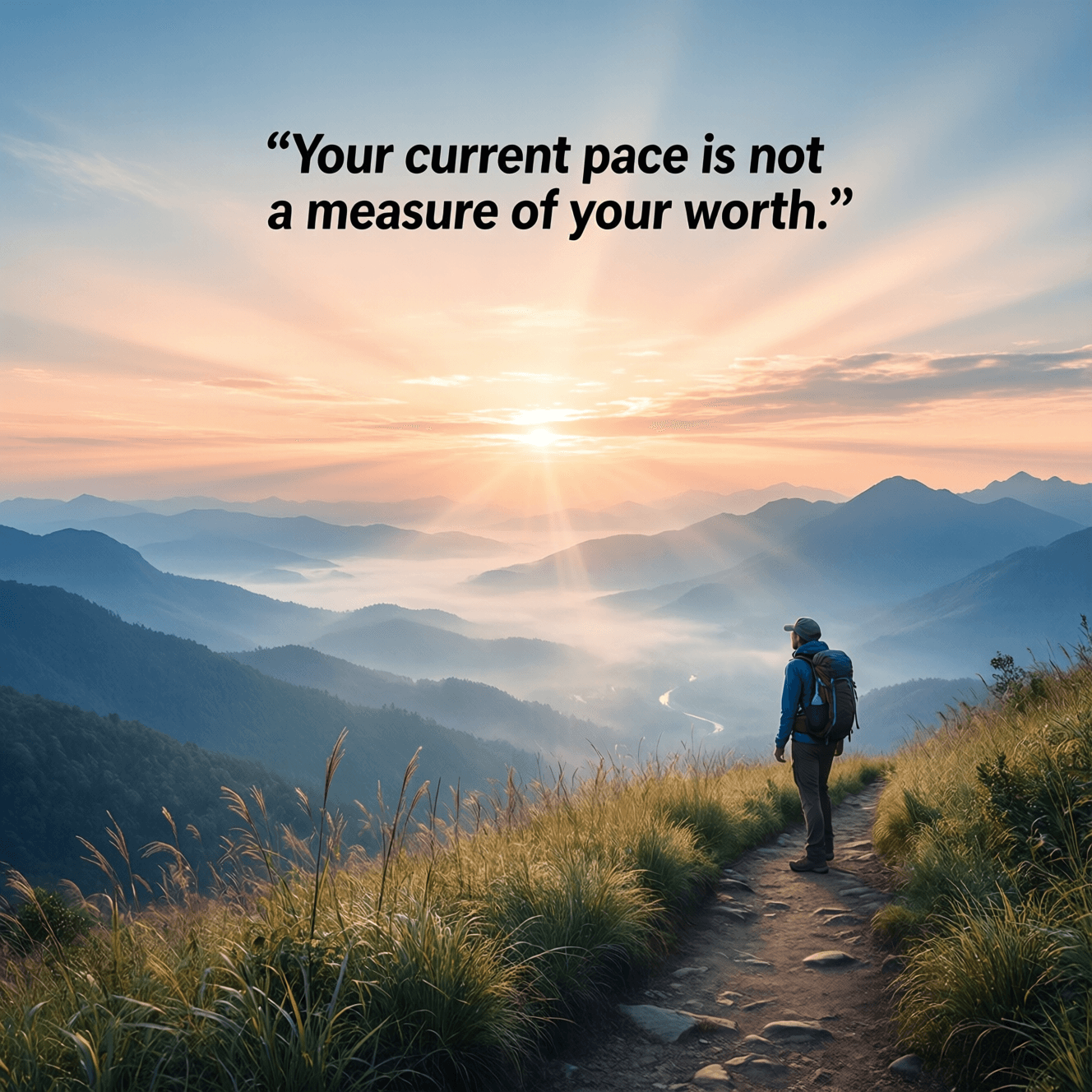Your current pace is not a measure of your worth. — Unknown