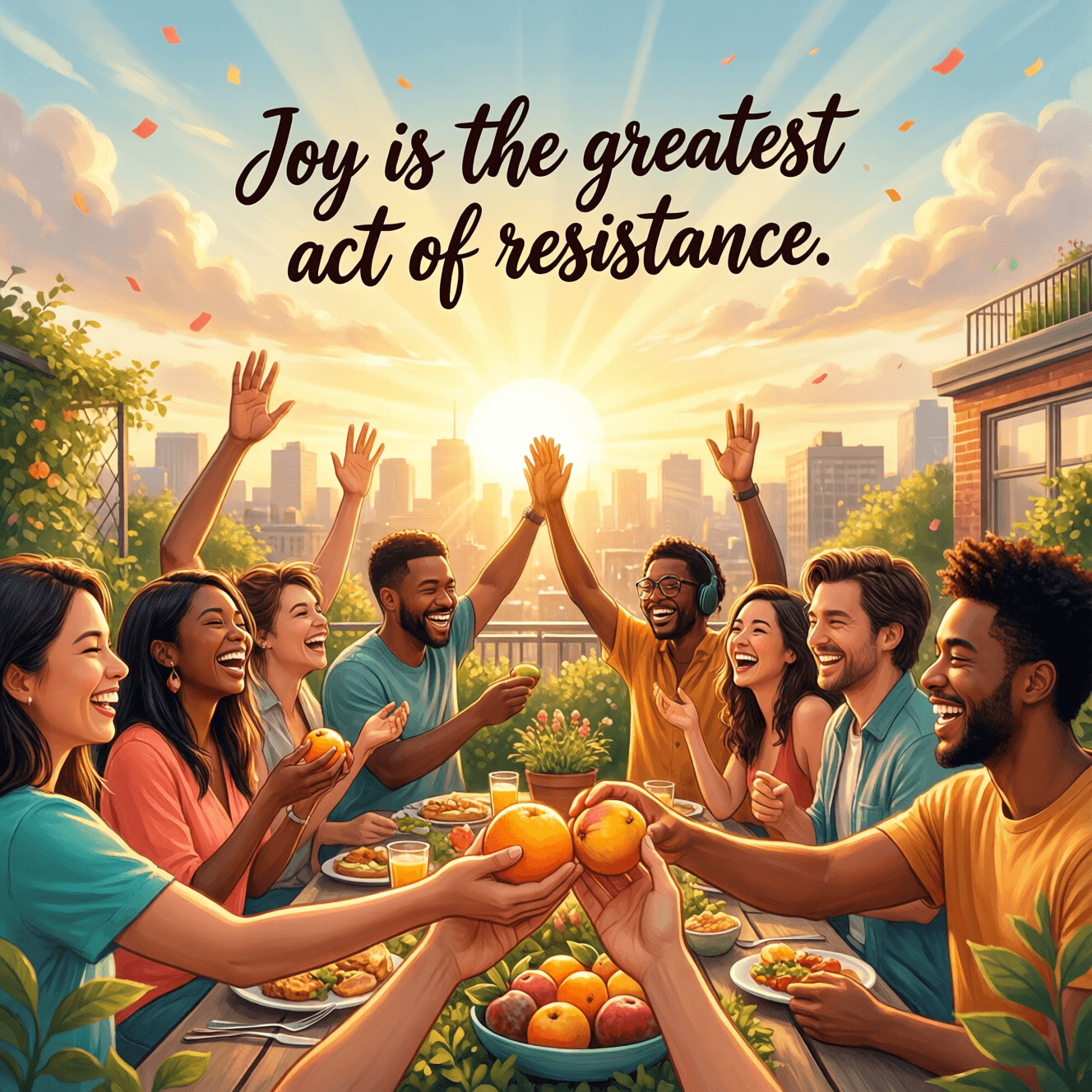 喜悦是最伟大的抵抗行为。——瓦莱丽·考尔