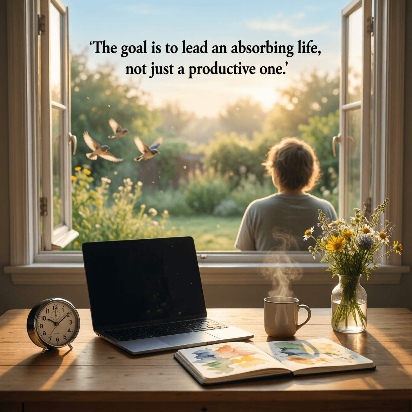 The goal is to lead an absorbing life, not just a productive one. — Oliver Burkeman