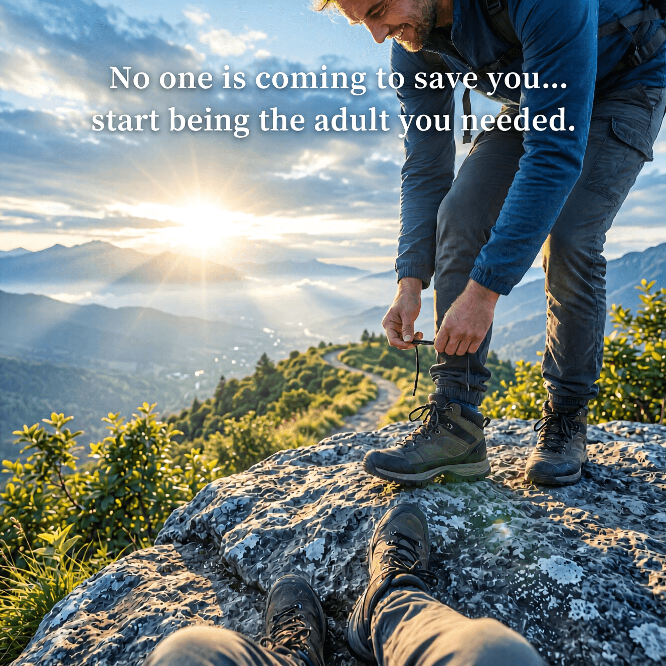 No one is coming to save you. This life is 100% your responsibility. Stop waiting for a hero and start being the adult you needed. — Unknown