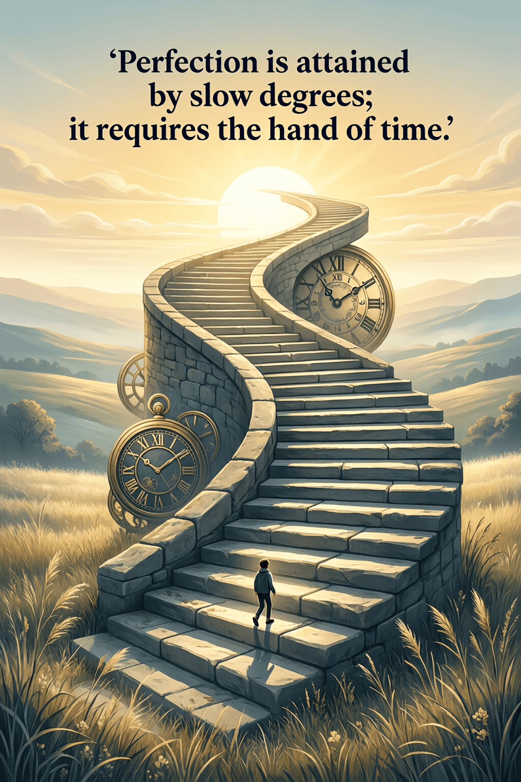 Perfection Emerges Through Time and Patience Perfection is attained by slow degrees; it requires the hand of time. — Voltaire