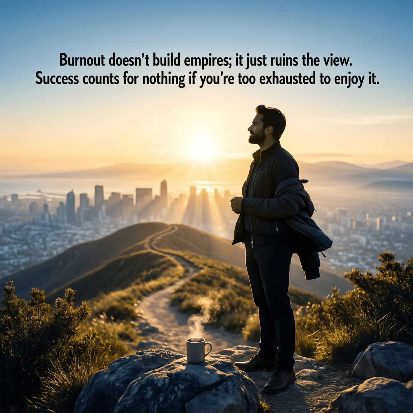 Burnout doesn't build empires; it just ruins the view. Success counts for nothing if you're too exhausted to enjoy it. — Meenal Goel