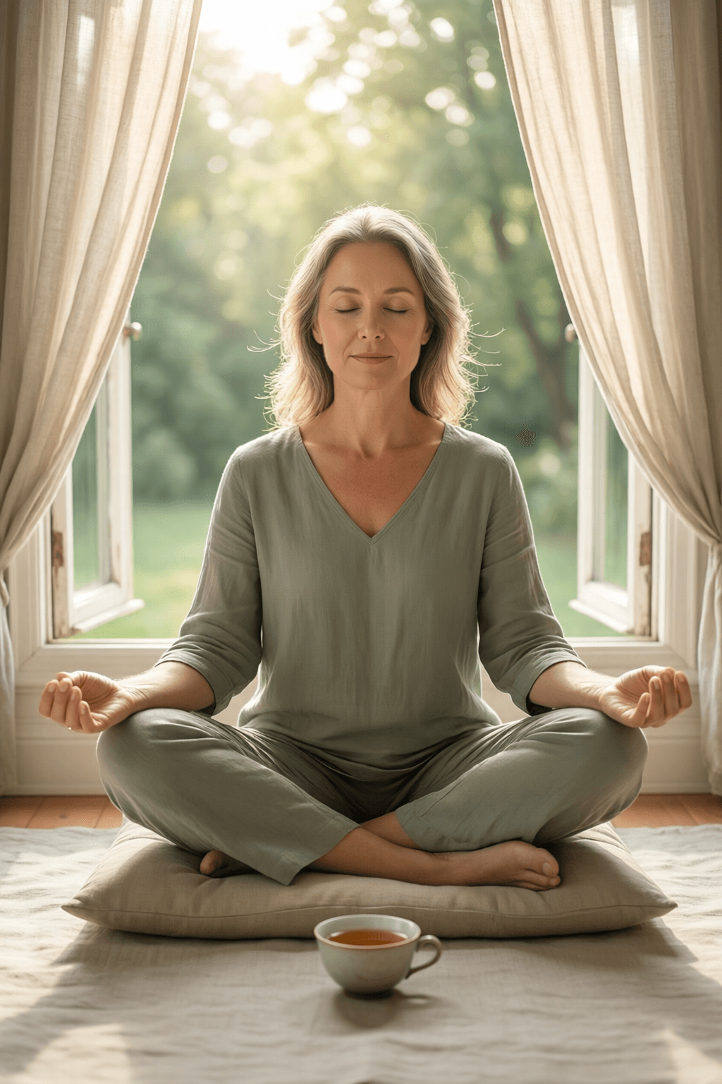 Bringing awareness to our breathing, we remind ourselves that we are here now, so we might as well b