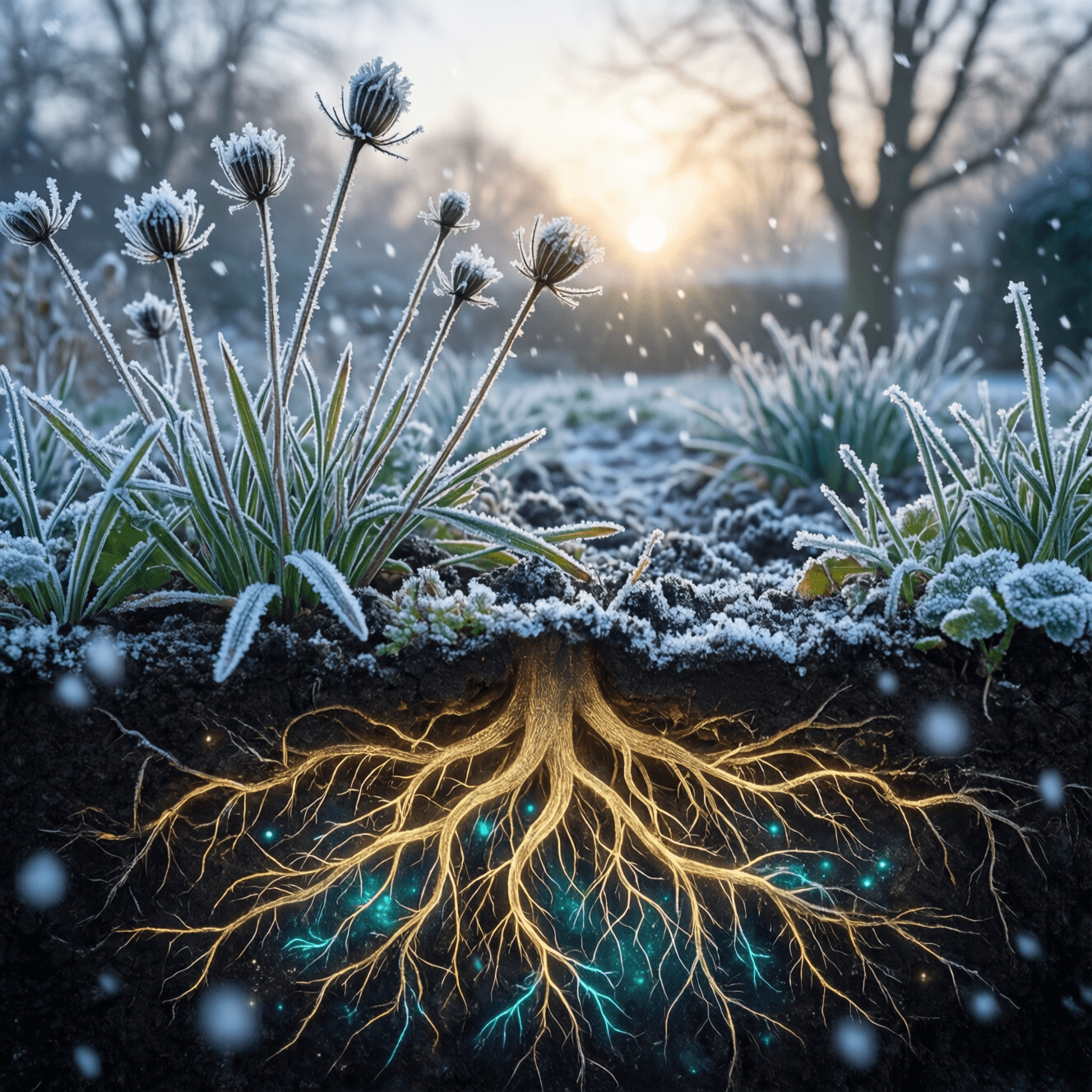 The garden doesn't lose its ecstasy in winter. The roots are down there, riotous. — Rumi