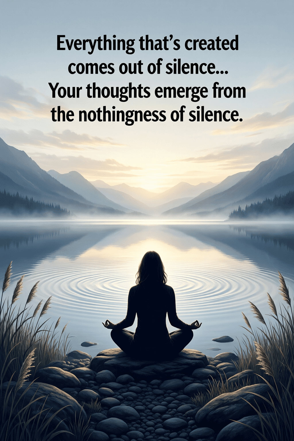 Silence as the Source of Creation Everything that's created comes out of silence. Your thoughts emerge from the nothingness of silence