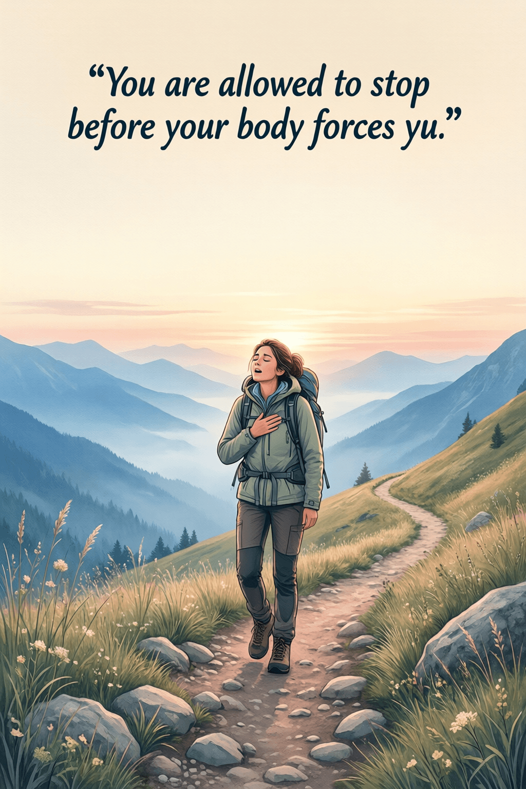 Escuchar el cuerpo antes del límite Se te permite parar antes de que tu cuerpo te obligue. — Tessa L. S. T.