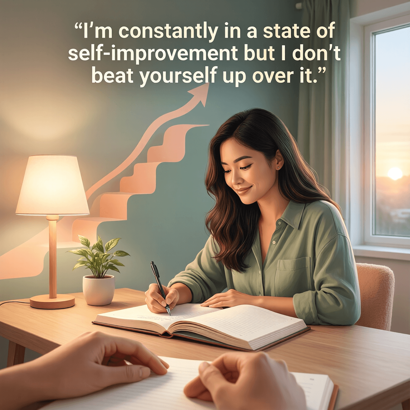 Estoy constantemente en un estado de superación personal, pero no me castigo por ello. — Mindy Kaling