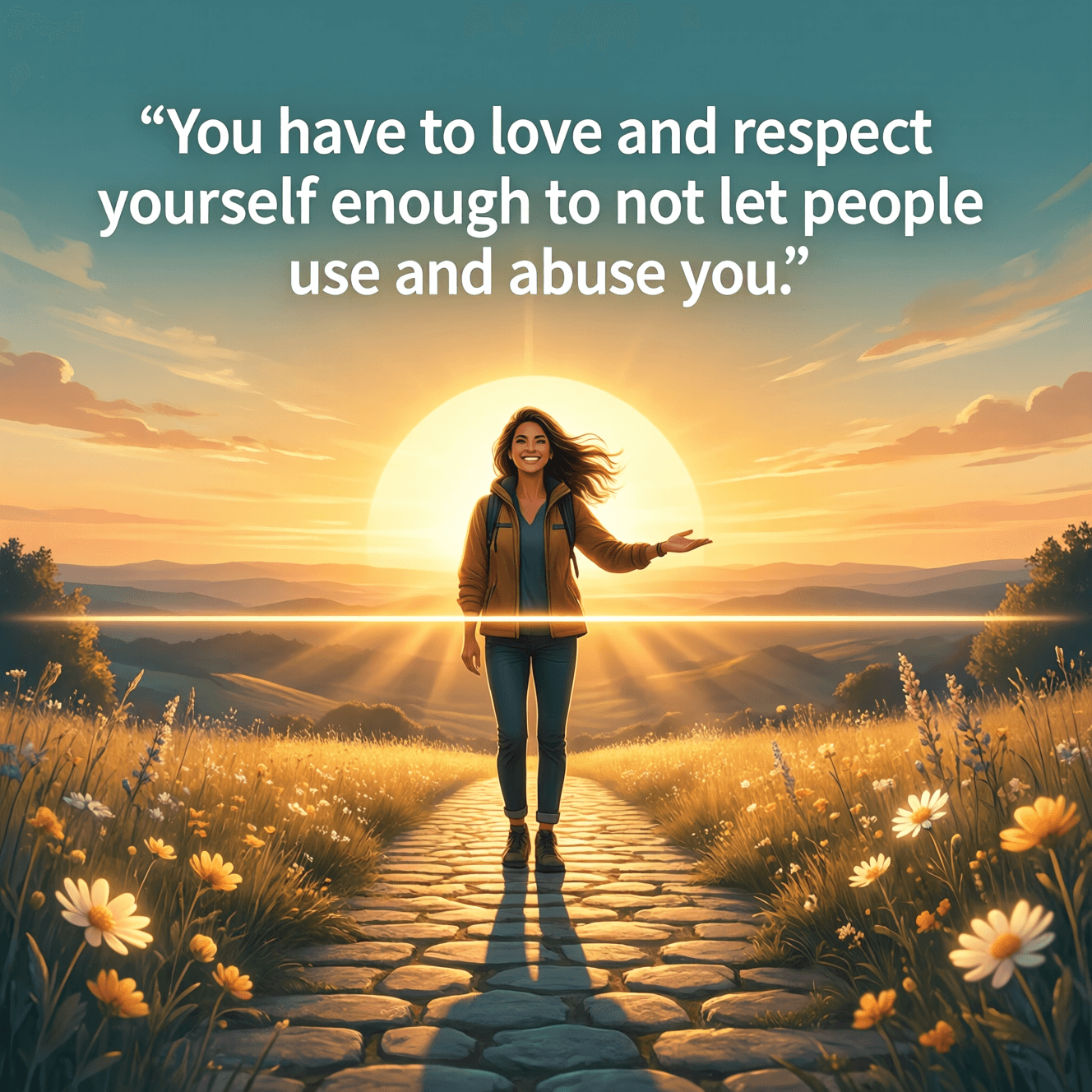 You have to love and respect yourself enough to not let people use and abuse you. Let people clearly know how you won't tolerate being treated. — Jeanette Coron