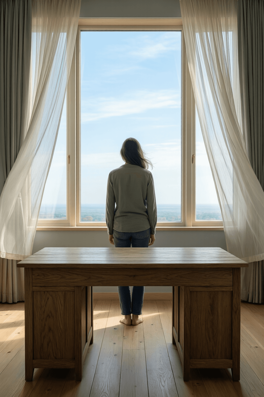 Seeing Differently Begins with a Change in Perspective I stand upon my desk to remind myself that we must constantly look at things in a different way. — T