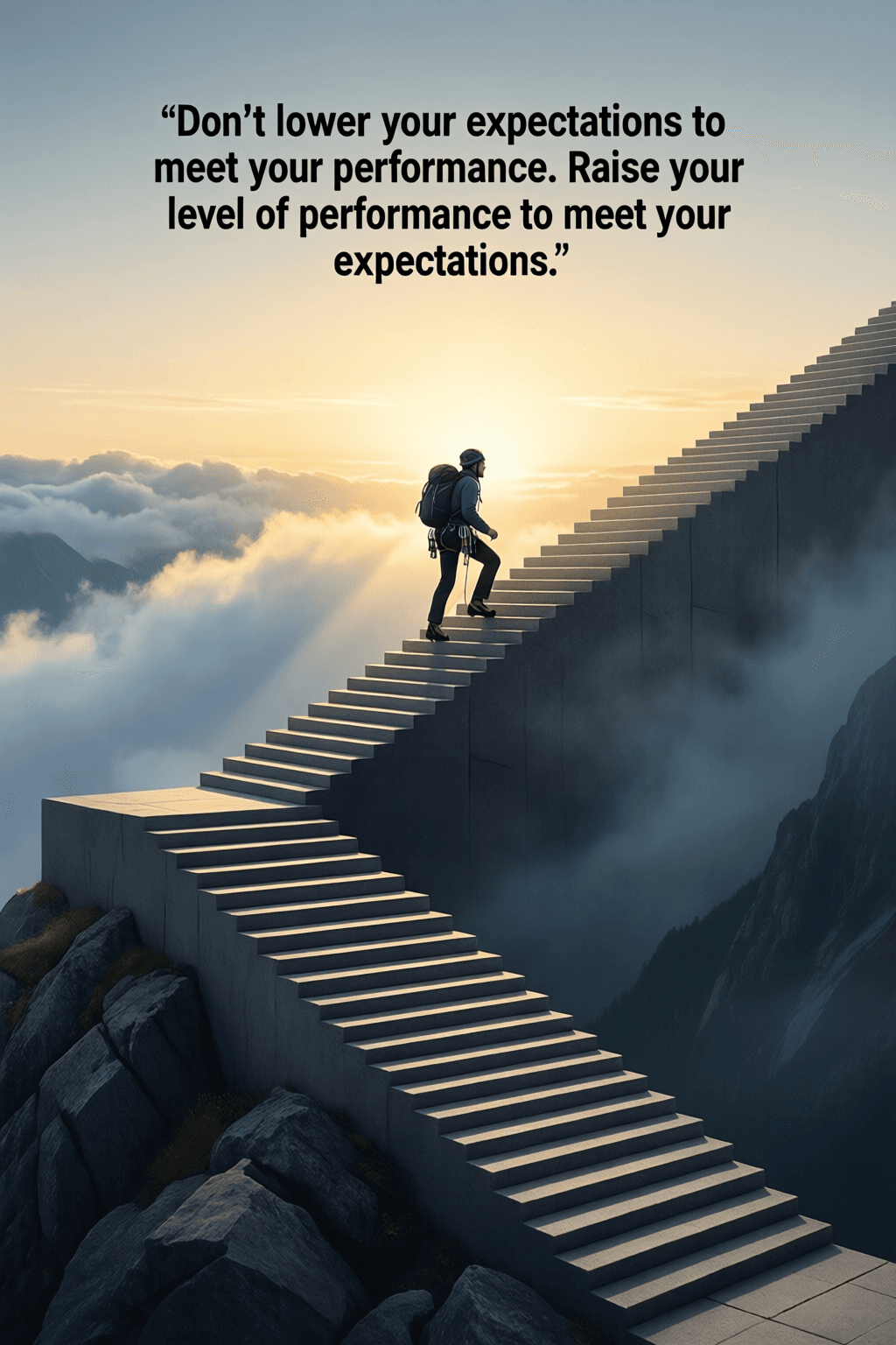 Don't lower your expectations to meet your performance. Raise your level of performance to meet your