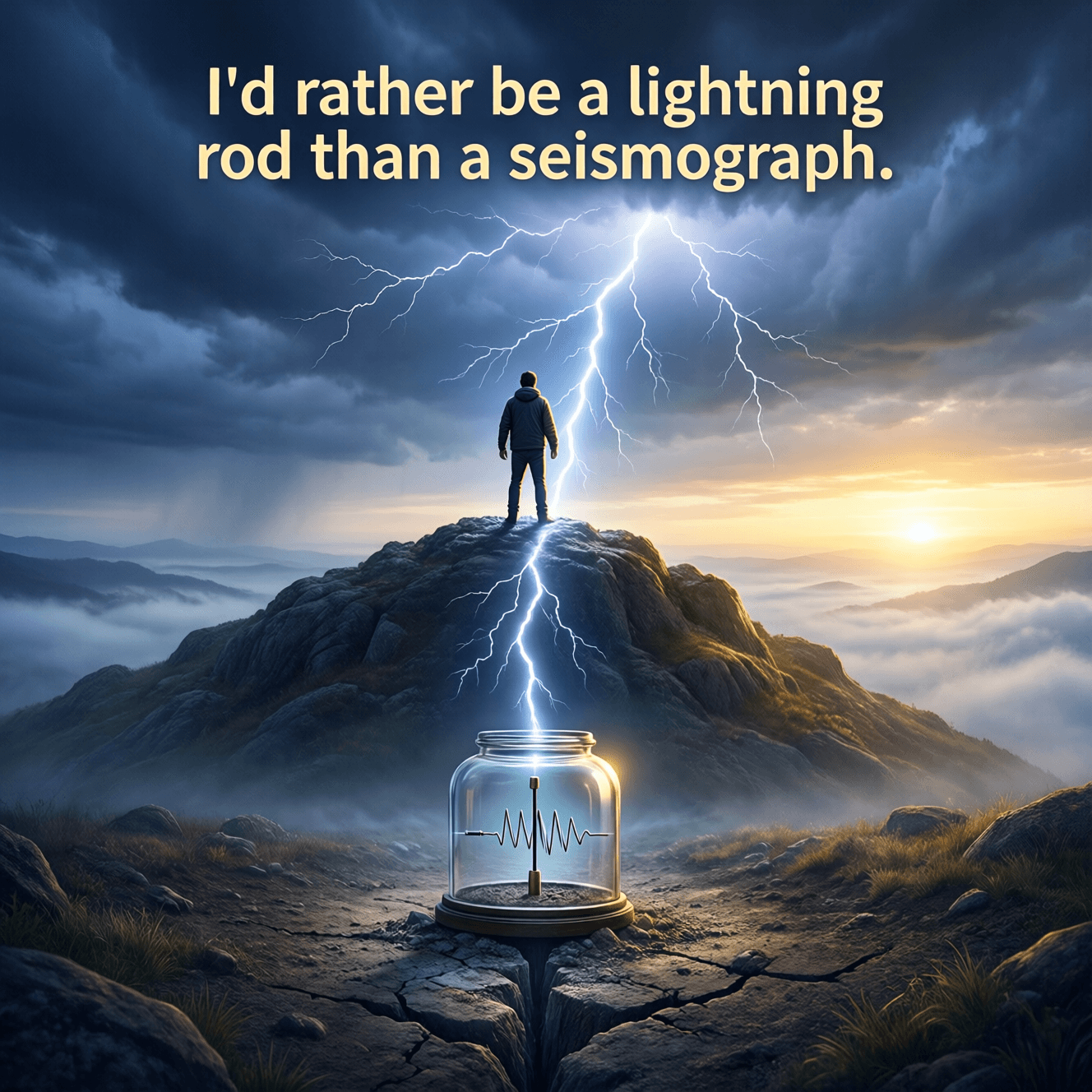 Preferiría ser un pararrayos que un sismógrafo. — Ken Kesey