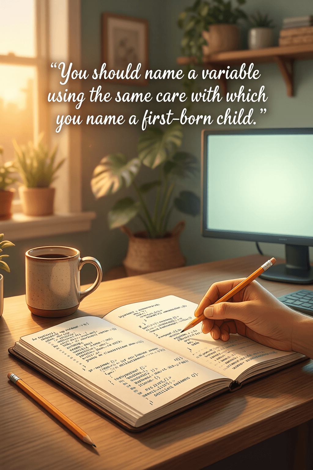 Why Variable Names Deserve Deep Thought You should name a variable using the same care with which you name a first-born child. — Robert C. M