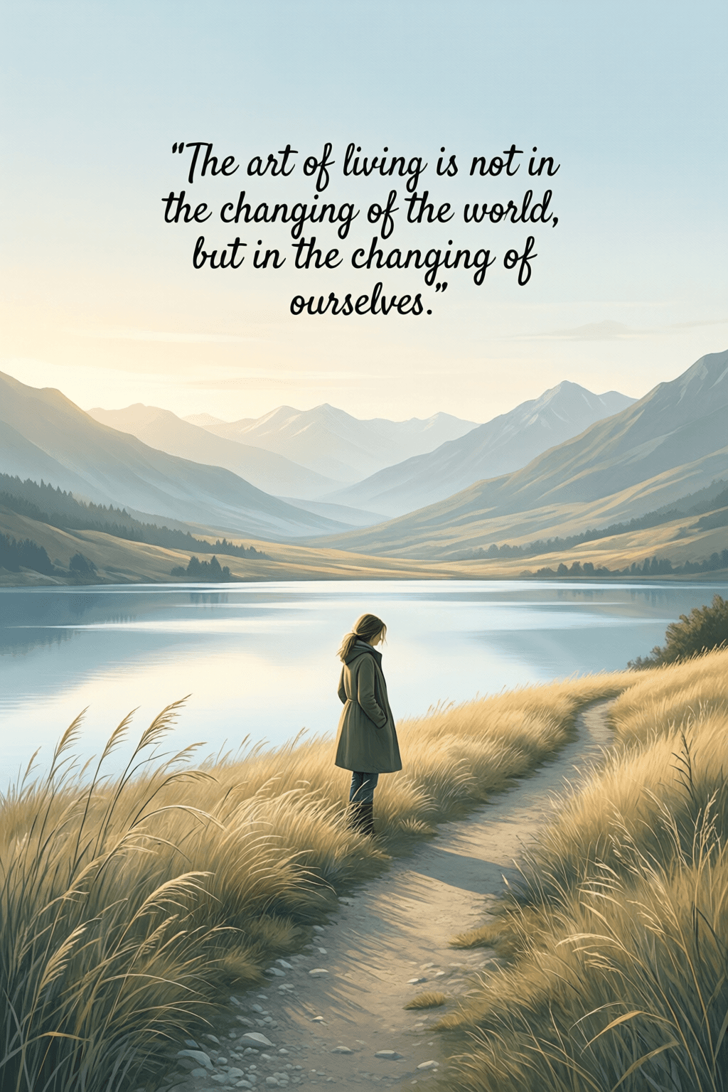 Changing Ourselves Before We Change the World The art of living is not in the changing of the world, but in the changing of ourselves. — Junichiro