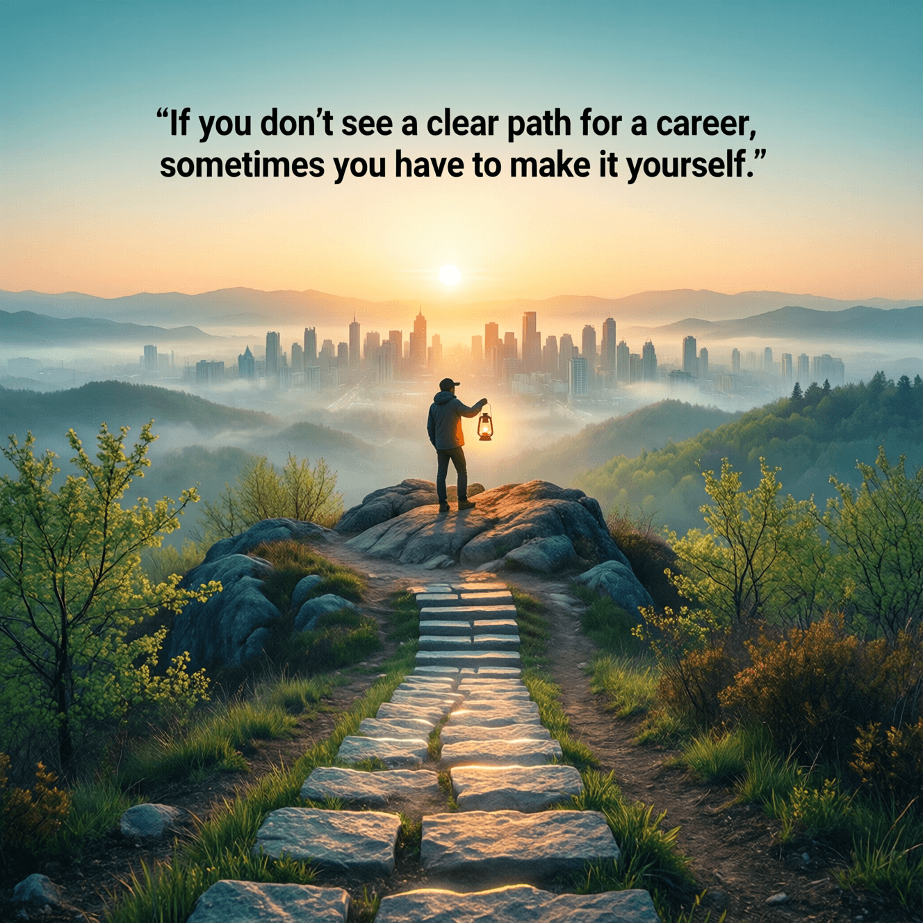 Si no ves un camino claro para una carrera, a veces tienes que hacerlo tú mismo. — Mindy Kaling