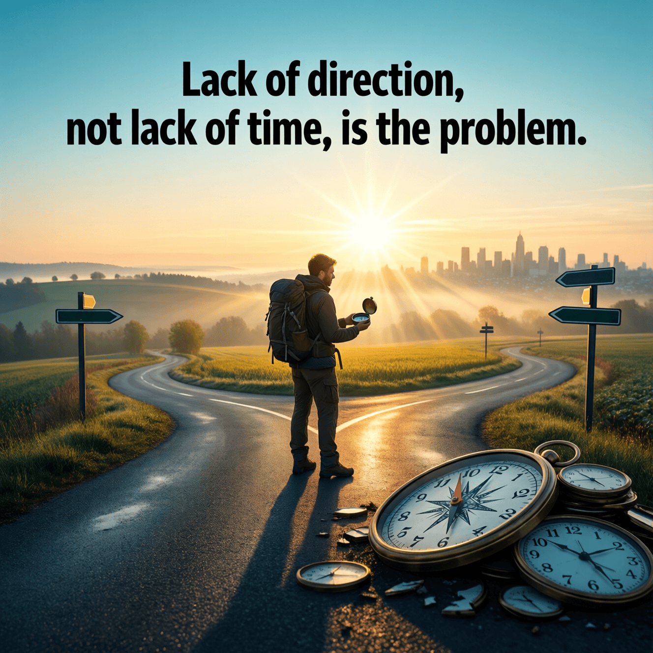 La falta de dirección, no la falta de tiempo, es el problema. — Zig Ziglar