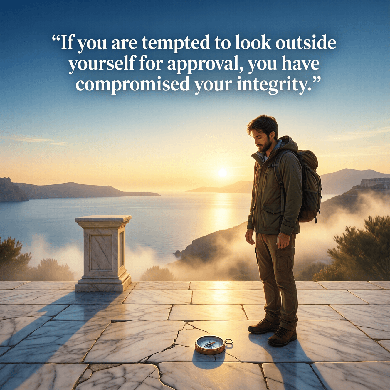 Si te sientes tentado a buscar aprobación fuera de ti mismo, has comprometido tu integridad. — Epicteto