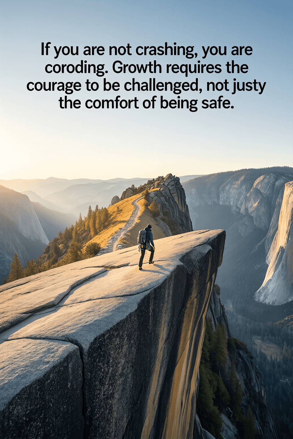 Growth Demands Friction, Not Mere Safety If you are not crashing, you are corroding. Growth requires the courage to be challenged, not just t