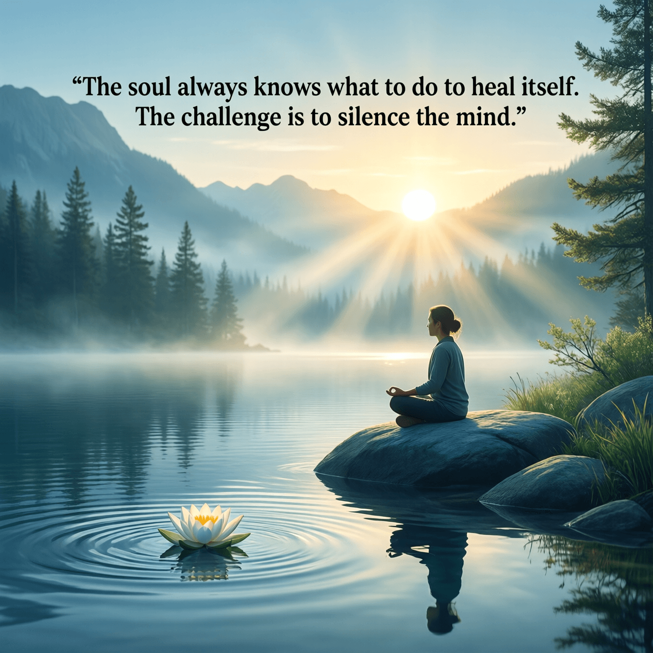 The soul always knows what to do to heal itself. The challenge is to silence the mind. — Caroline Myss
