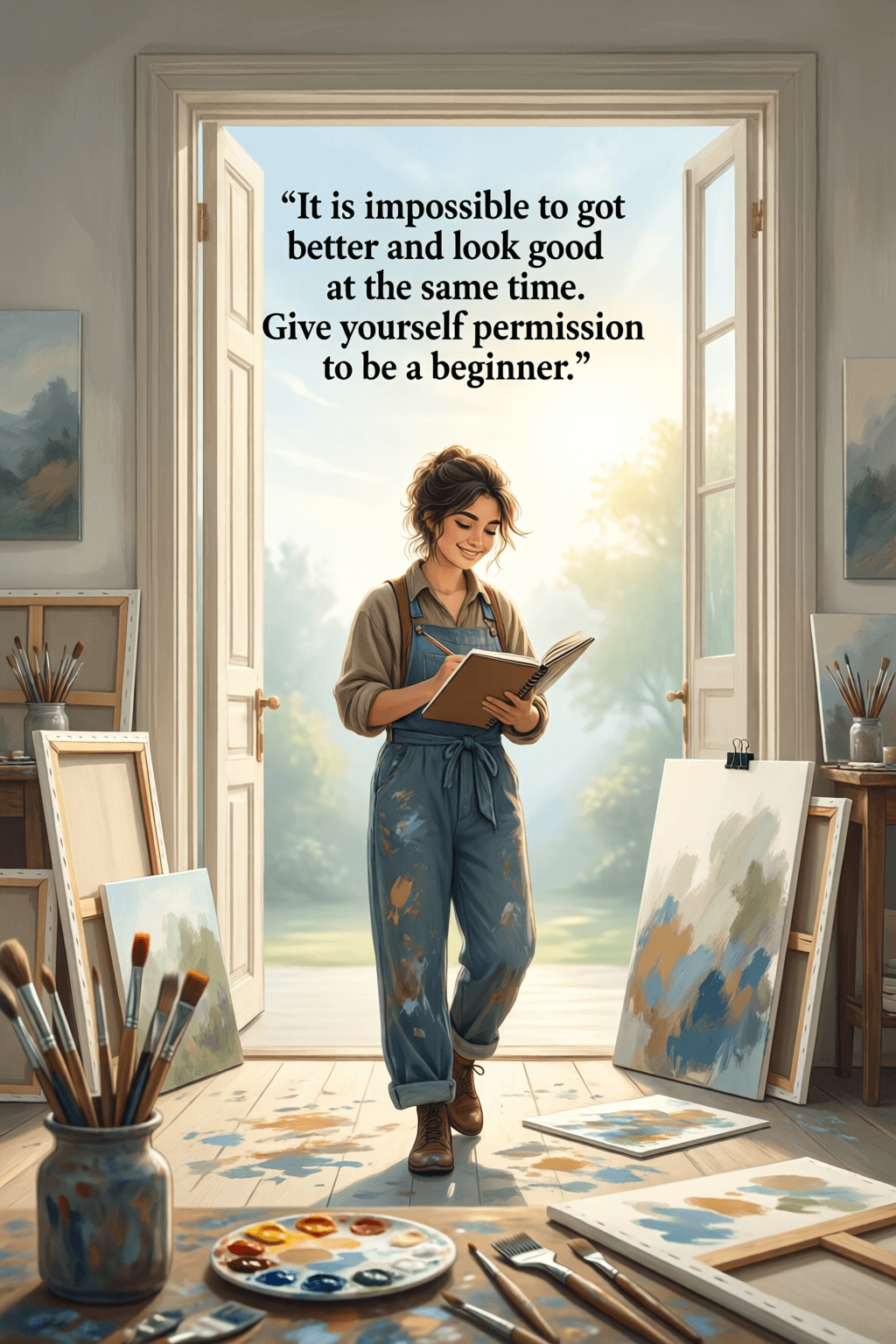 不可能在变得更好的同时还看起来很厉害。允许自己做个初学者。——朱莉娅·卡梅伦