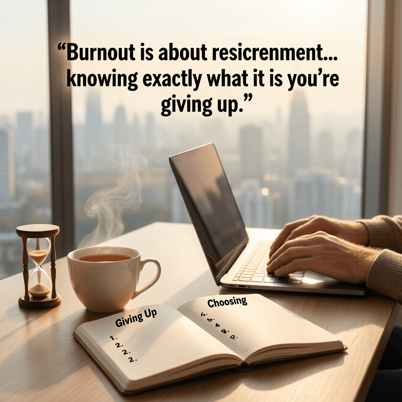 Burnout is about resentment. You beat it by knowing exactly what it is you're giving up that makes you resentful. — Marissa Mayer