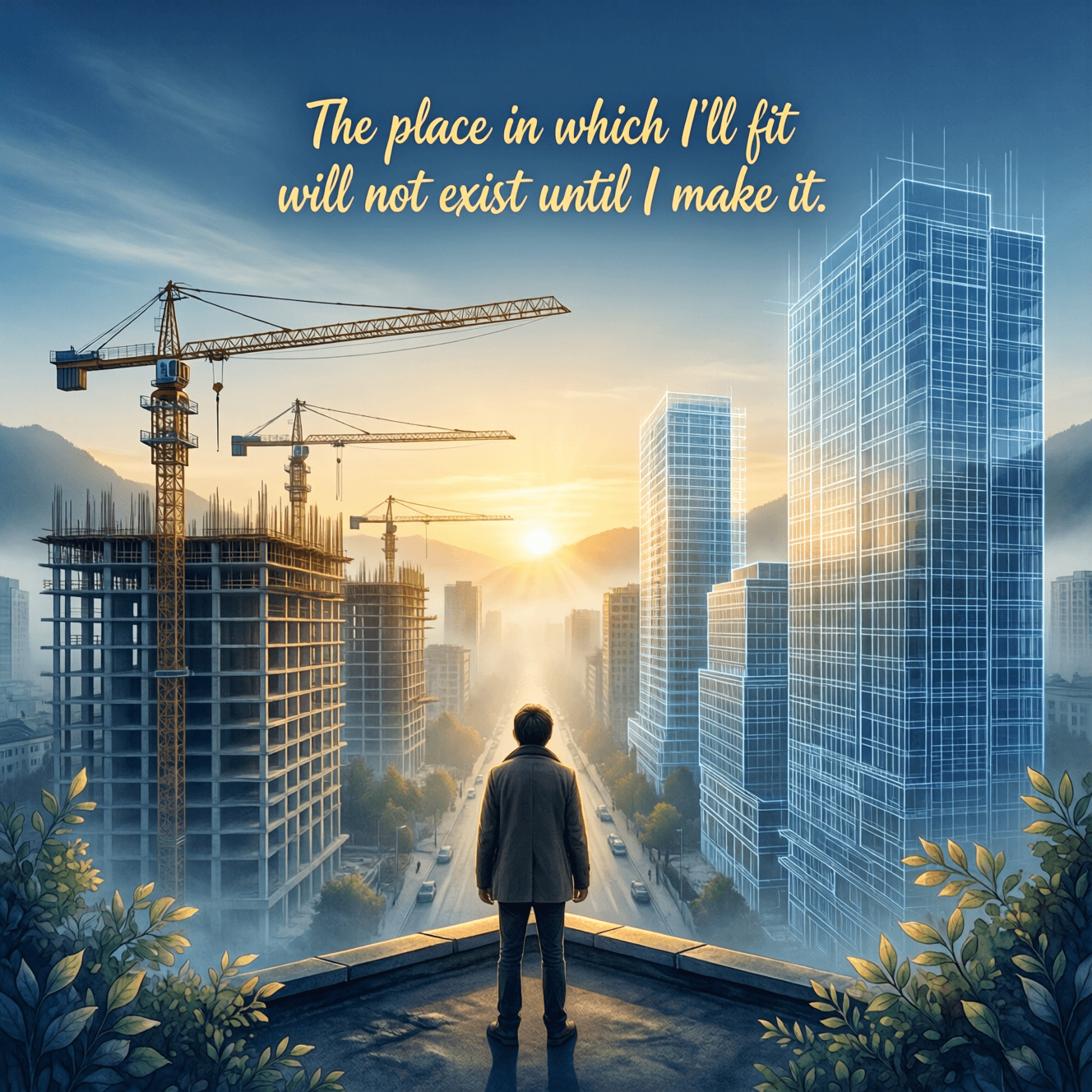 The place in which I'll fit will not exist until I make it. — James Baldwin