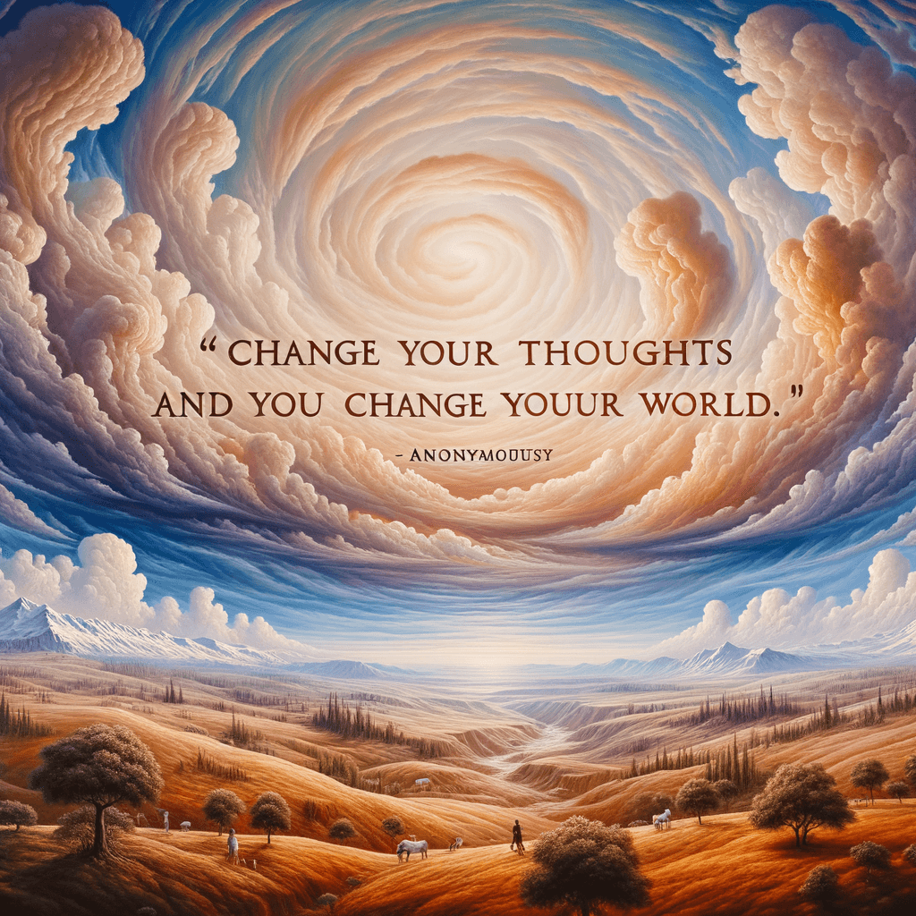 Change your thoughts and you change your world. — Norman Vincent Peale