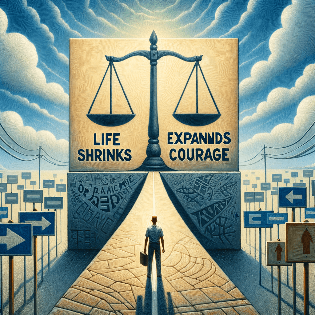 Life shrinks or expands in proportion to one's courage. — Anaïs Nin
