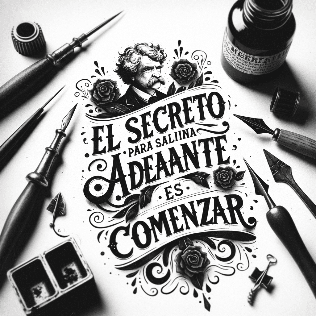 El secreto para salir adelante es comenzar. — Mark Twain