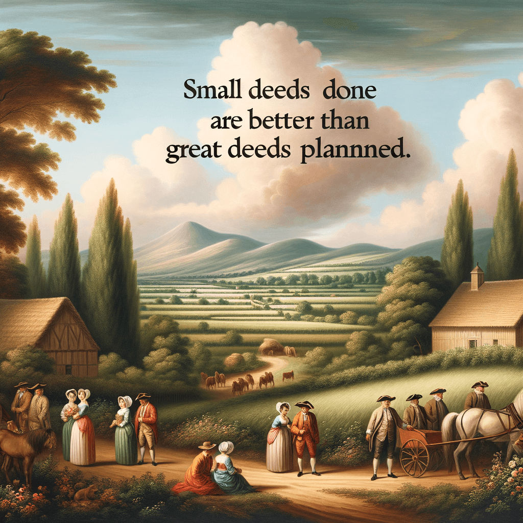 Small deeds done are better than great deeds planned. — Peter Marshall