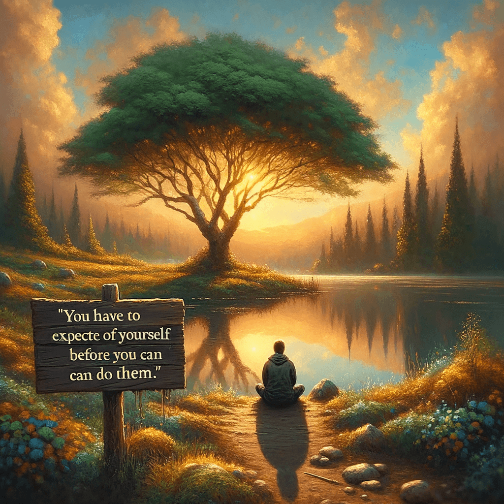 Tienes que esperar cosas de ti mismo antes de poder hacerlas. — Michael Jordan