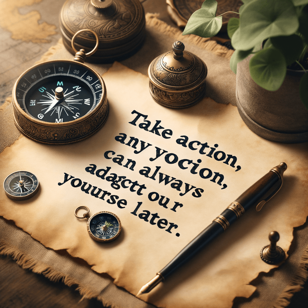 Toma acción, cualquier acción, siempre puedes ajustar tu rumbo después. — John C. Maxwell, Estados Unidos.