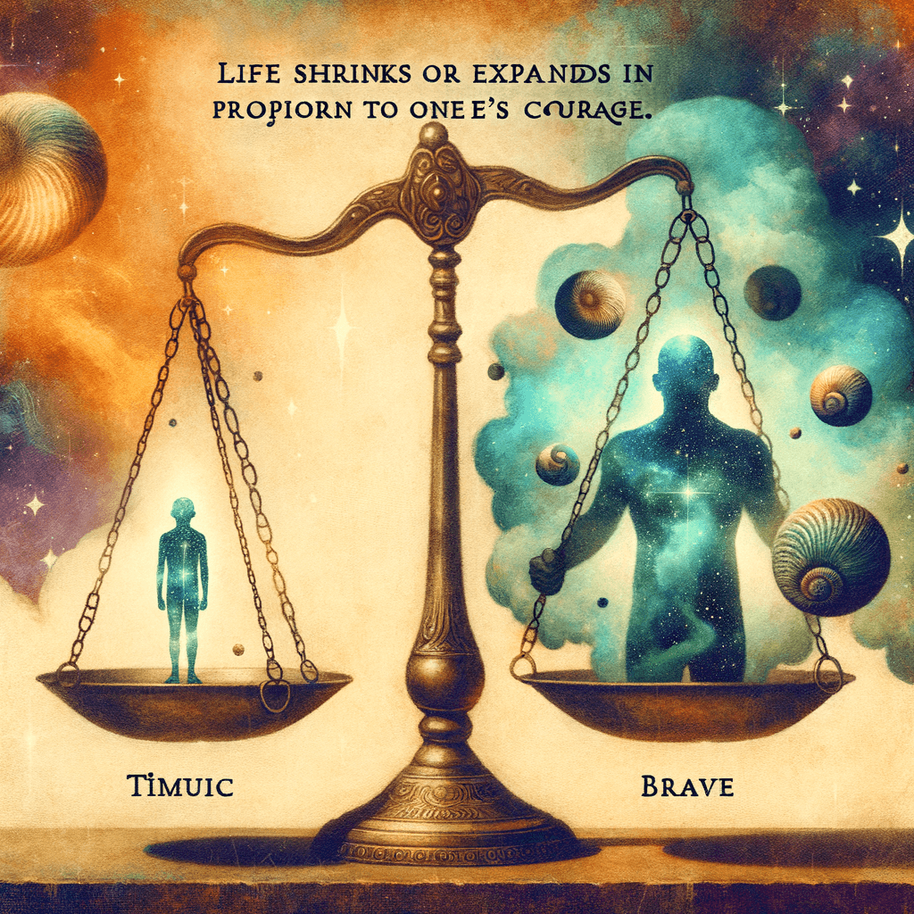 La vida se encoge o se expande en proporción al valor de uno. — Anaïs Nin