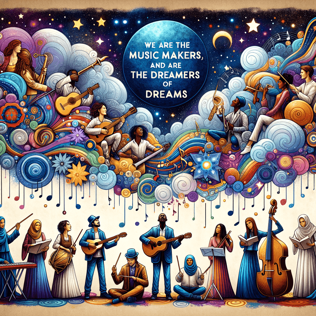 Somos los creadores de música, y somos los soñadores de sueños. — Arthur O'Shaughnessy, Reino Unido.