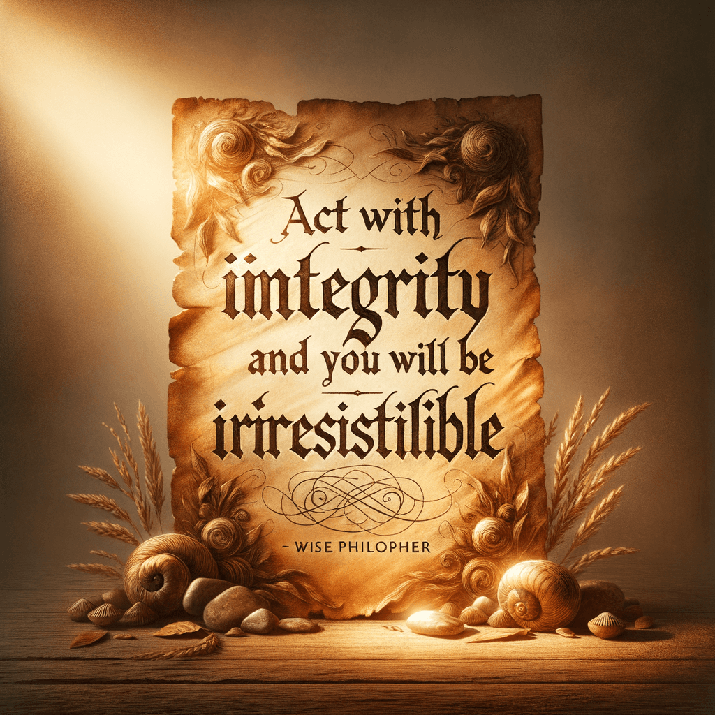 Actúa con integridad y serás irresistible. — Auliq Ice