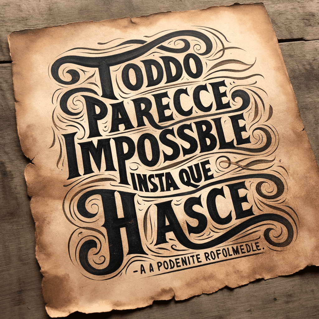 Todo parece imposible hasta que se hace. - Nelson Mandela