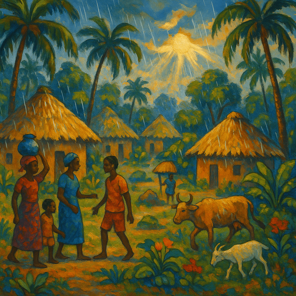 La lluvia no cae solo sobre un techo. — Proverbio de Camerún