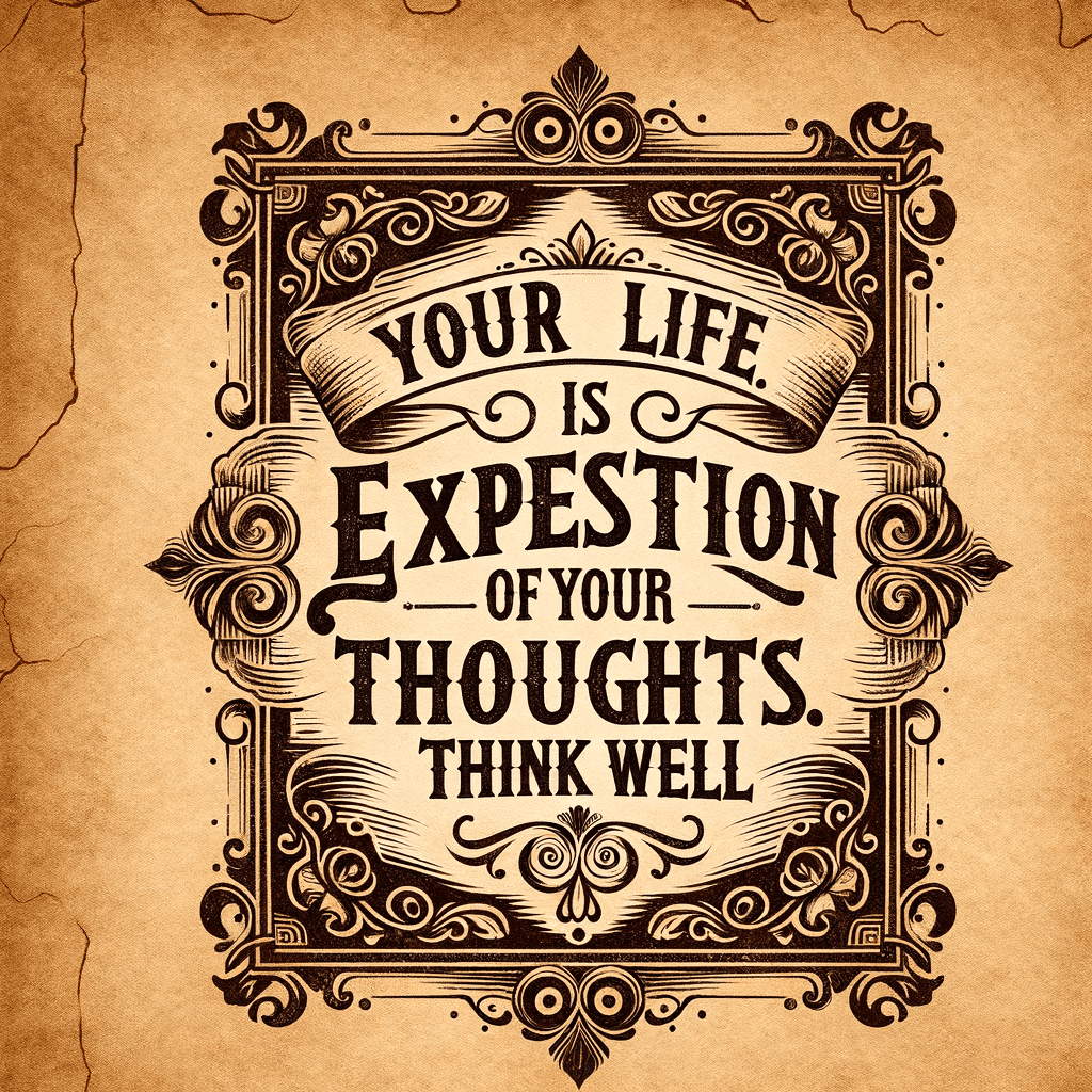 Your life is an expression of your thoughts. Think well. —Napoleon Hill, United States.