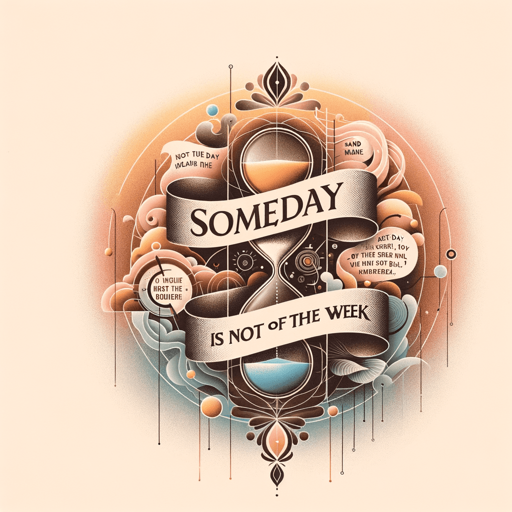 Someday is not a day of the week. - Janet Dailey