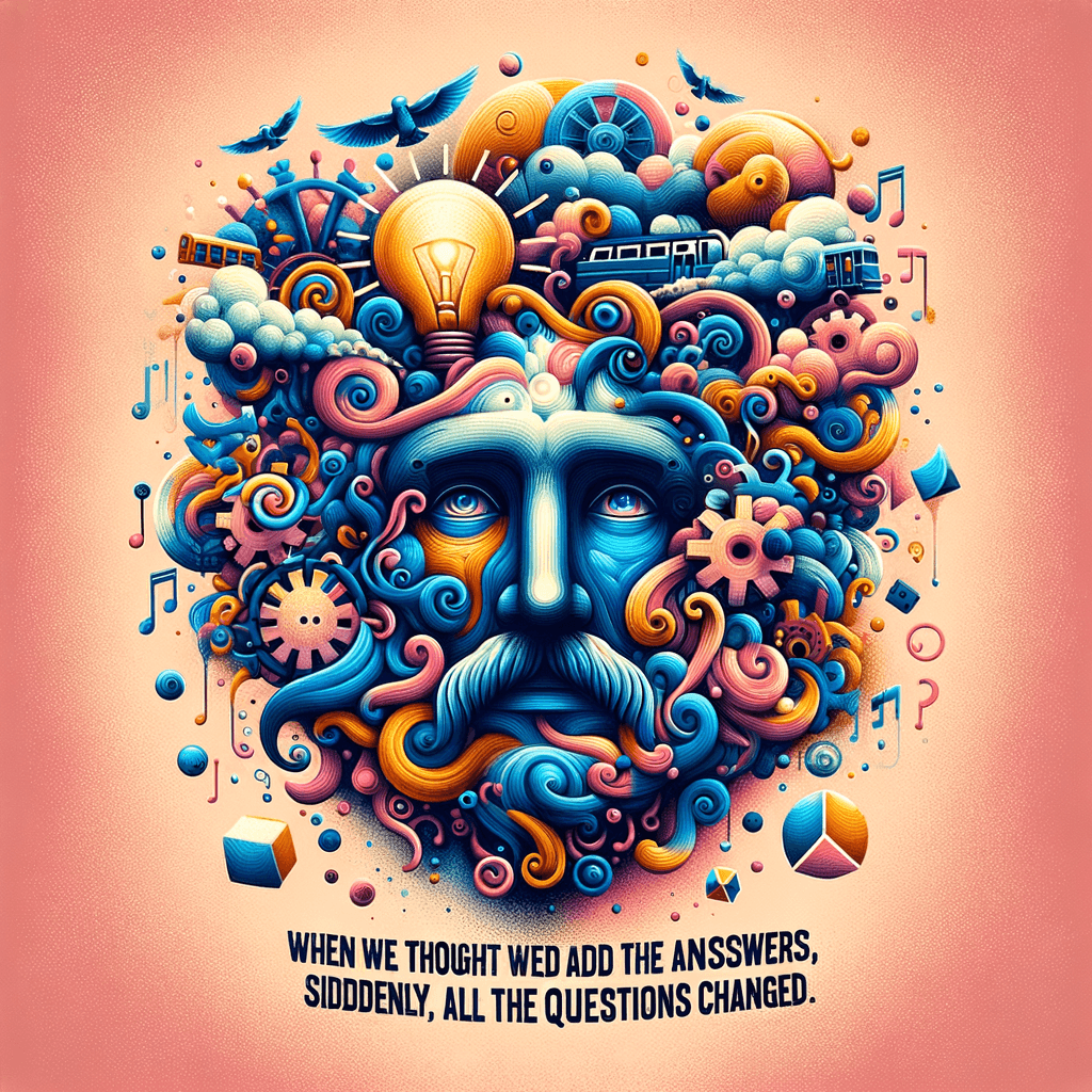 当我们以为我们掌握了所有答案时,突然,所有的问题都改变了。 —— 马里奥·贝内德蒂