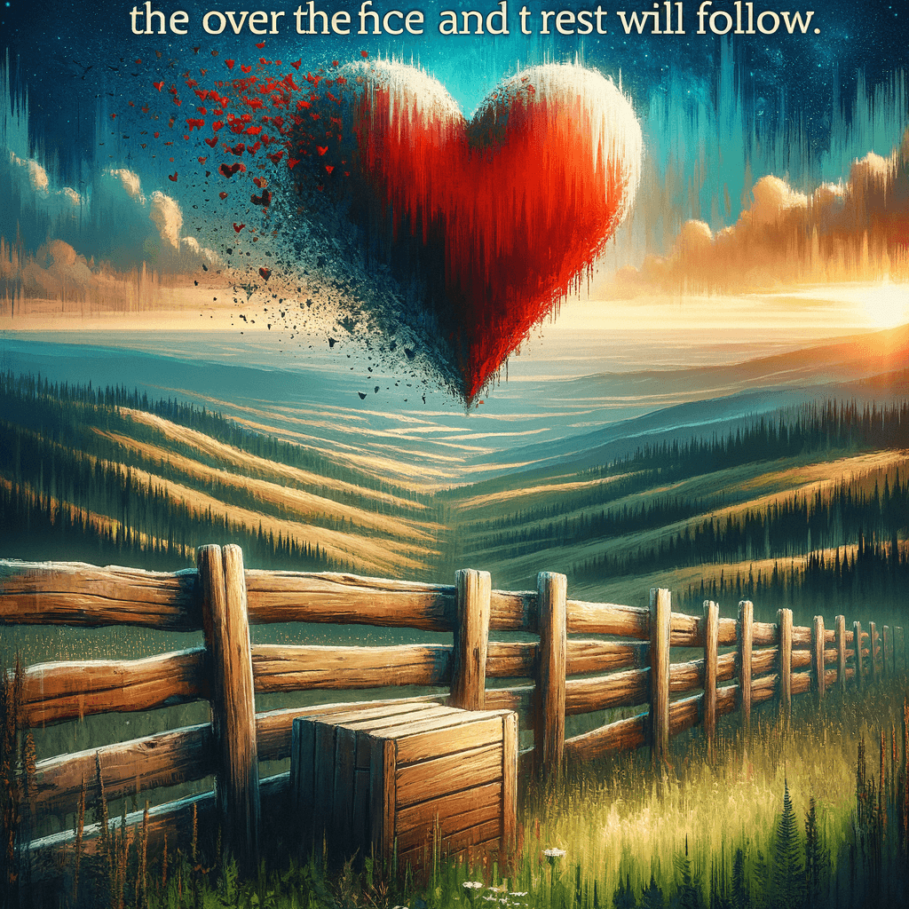 Lanza tu corazón por encima de la cerca y el resto lo seguirá. — Norman Vincent Peale