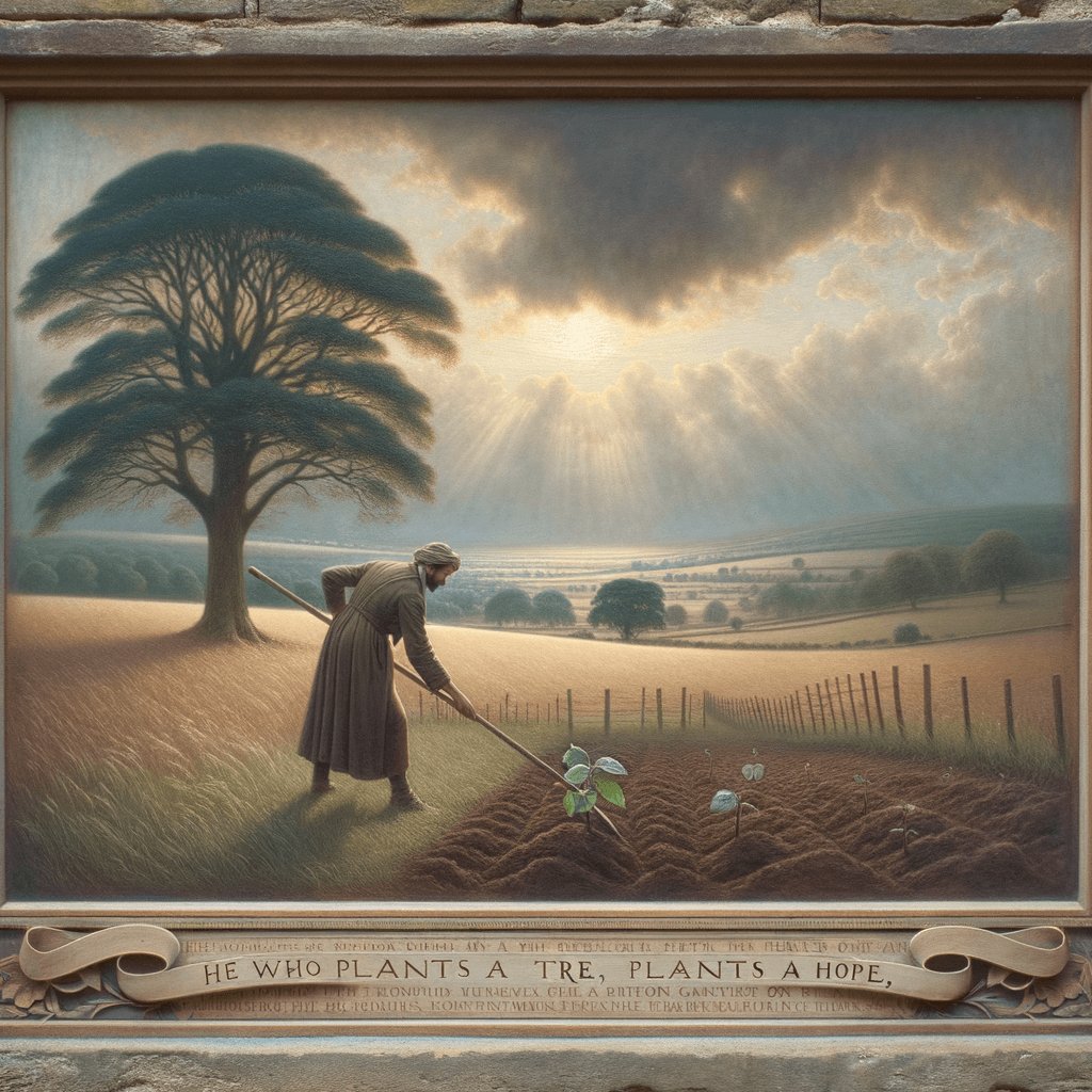 El que planta un árbol, planta una esperanza. - Lucy Larcom