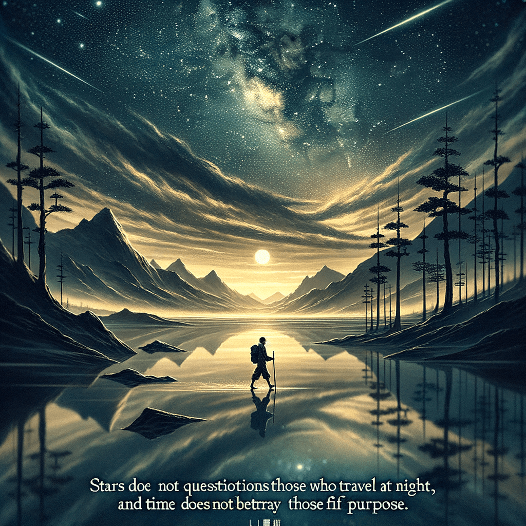 La luz de las estrellas no pregunta a los viajeros apresurados, el tiempo no decepciona a los que tienen corazón. — Li Bai