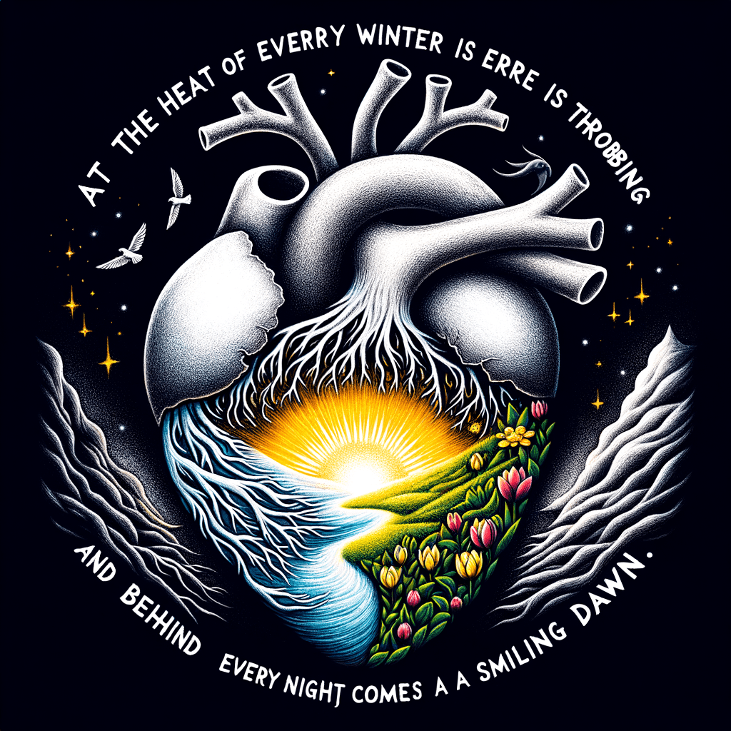 En el Corazón de Cada Invierno - Khalil Gibran En el corazón de cada invierno, hay una primavera palpitante, y detrás de cada noche, viene una auro