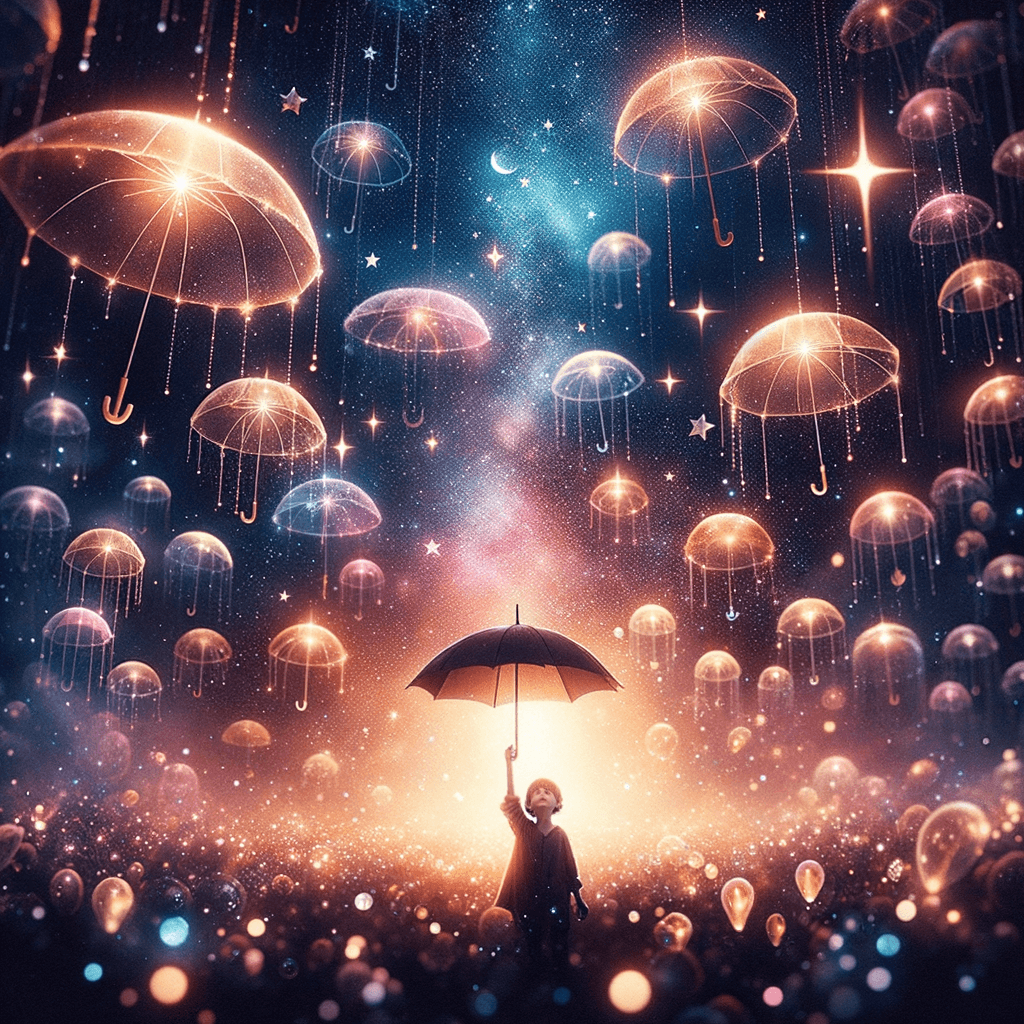 Bajo el cielo estrellado, cada sueño es un rayo de luz titilante.