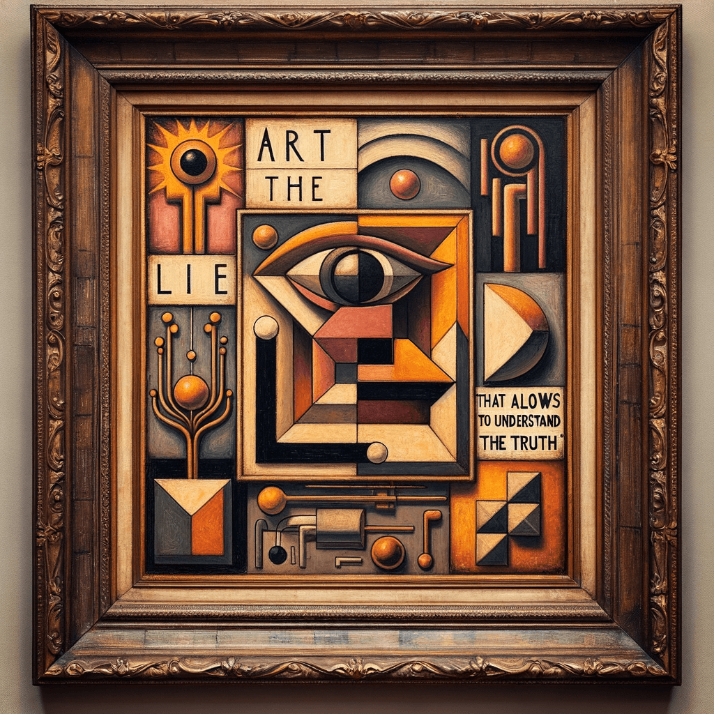 El arte es la mentira que nos permite comprender la verdad. - Pablo Picasso