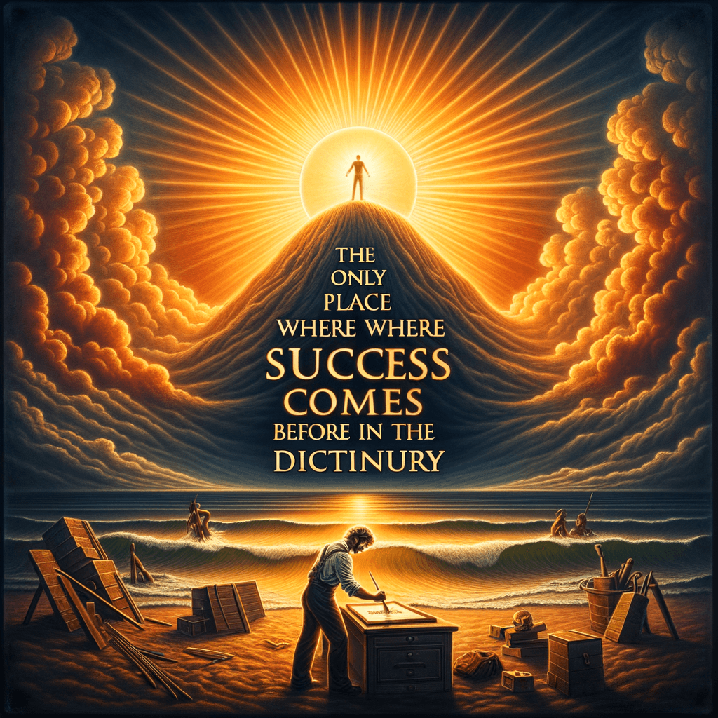 The only place where success comes before work is in the dictionary. — Vidal Sassoon