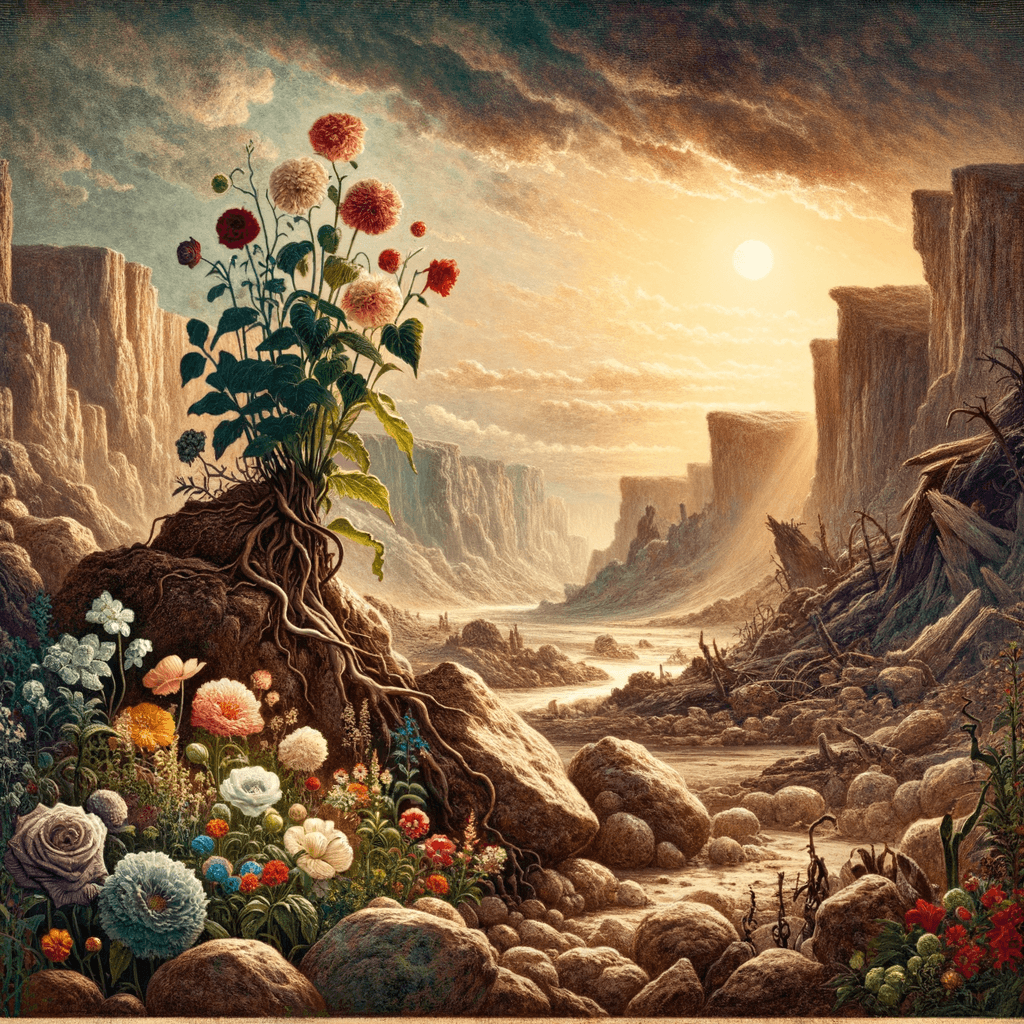 Las flores más bellas crecen en la adversidad.