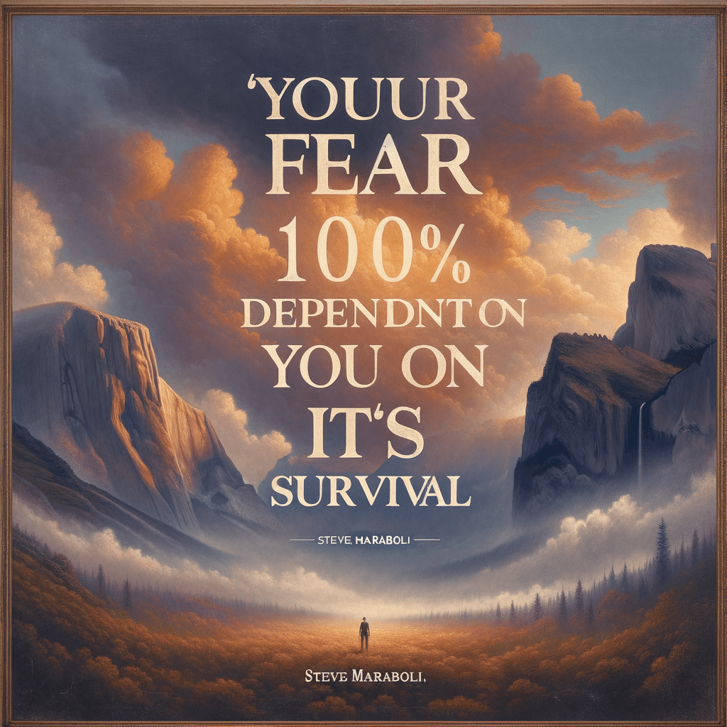 Tu miedo depende 100% de ti para su supervivencia. — Steve Maraboli