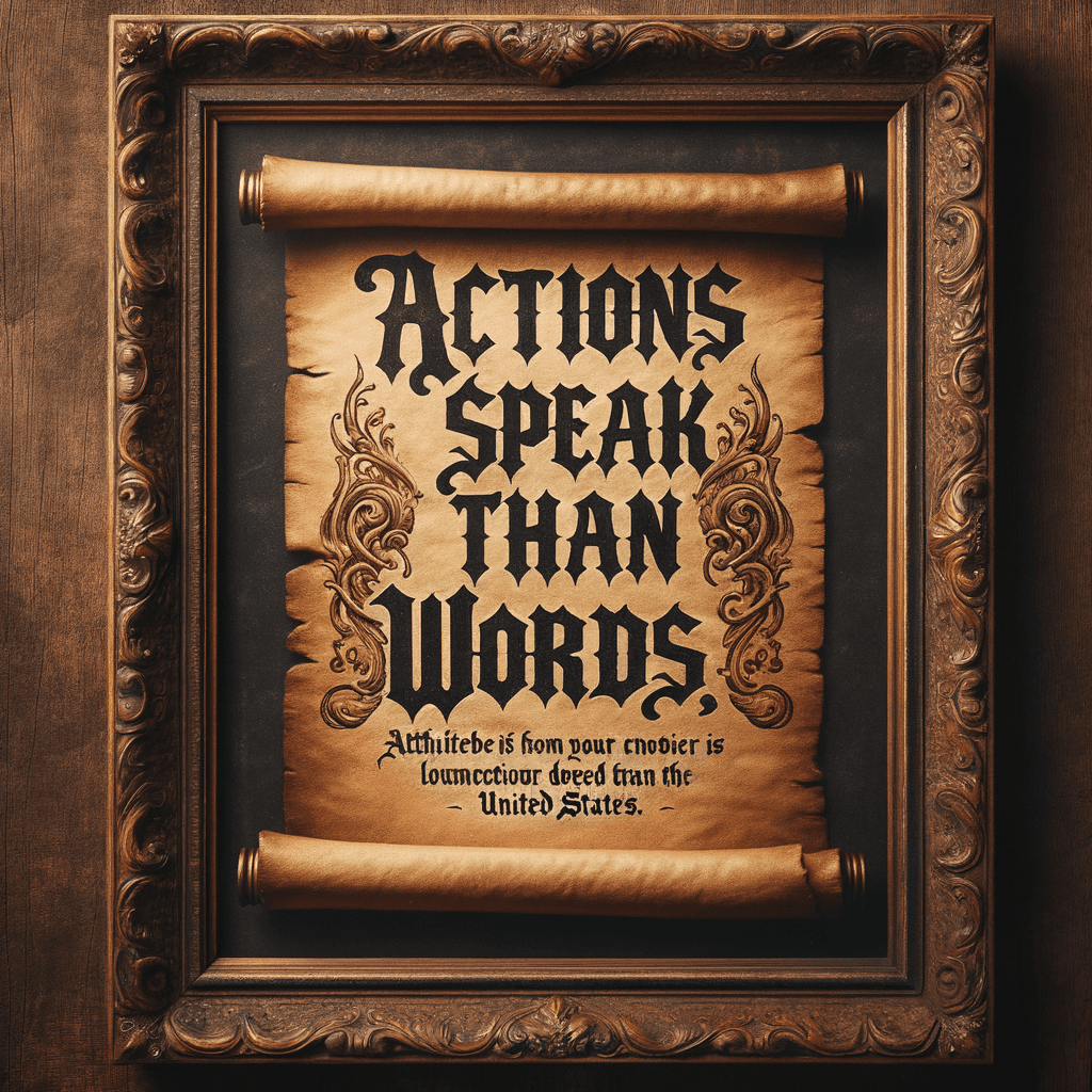 Actions Speak Louder Than Words - Abraham Lincoln Actions speak louder than words. — Abraham Lincoln, United States.